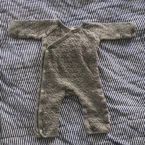 Burts Bees Gray snap up onesie